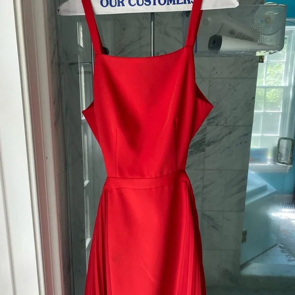 BCBGMaxAzria | Dresses | Gorgeous Bcbg Red Backless Dress Only Worn Once So  Flattering